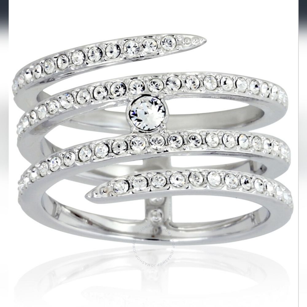 SWAROVSKI Creativity Coiled Silver-tone Ring - Size 50